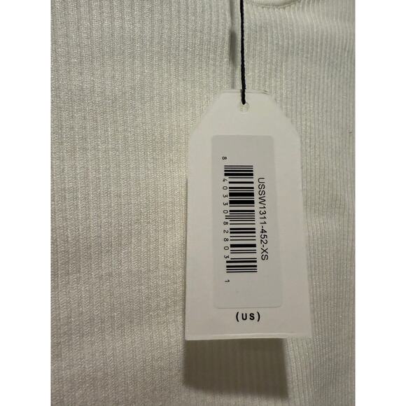 Universal Standard Mockneck Ribbed Sweater in Ivory / Cream Size XS (10-12) BNWT - Picture 6 of 7